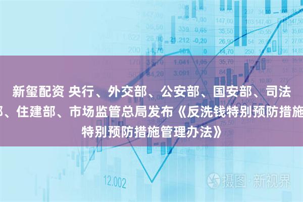 新玺配资 央行、外交部、公安部、国安部、司法部、财政部、住建部、市场监管总局发布《反洗钱特别预防措施管理办法》